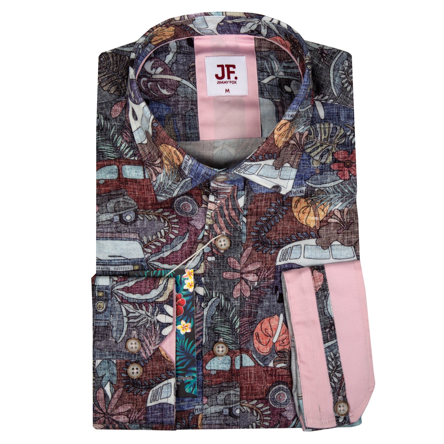 Multicoloured Country Side Print Tailored Fit Long Sleeve Shirt
