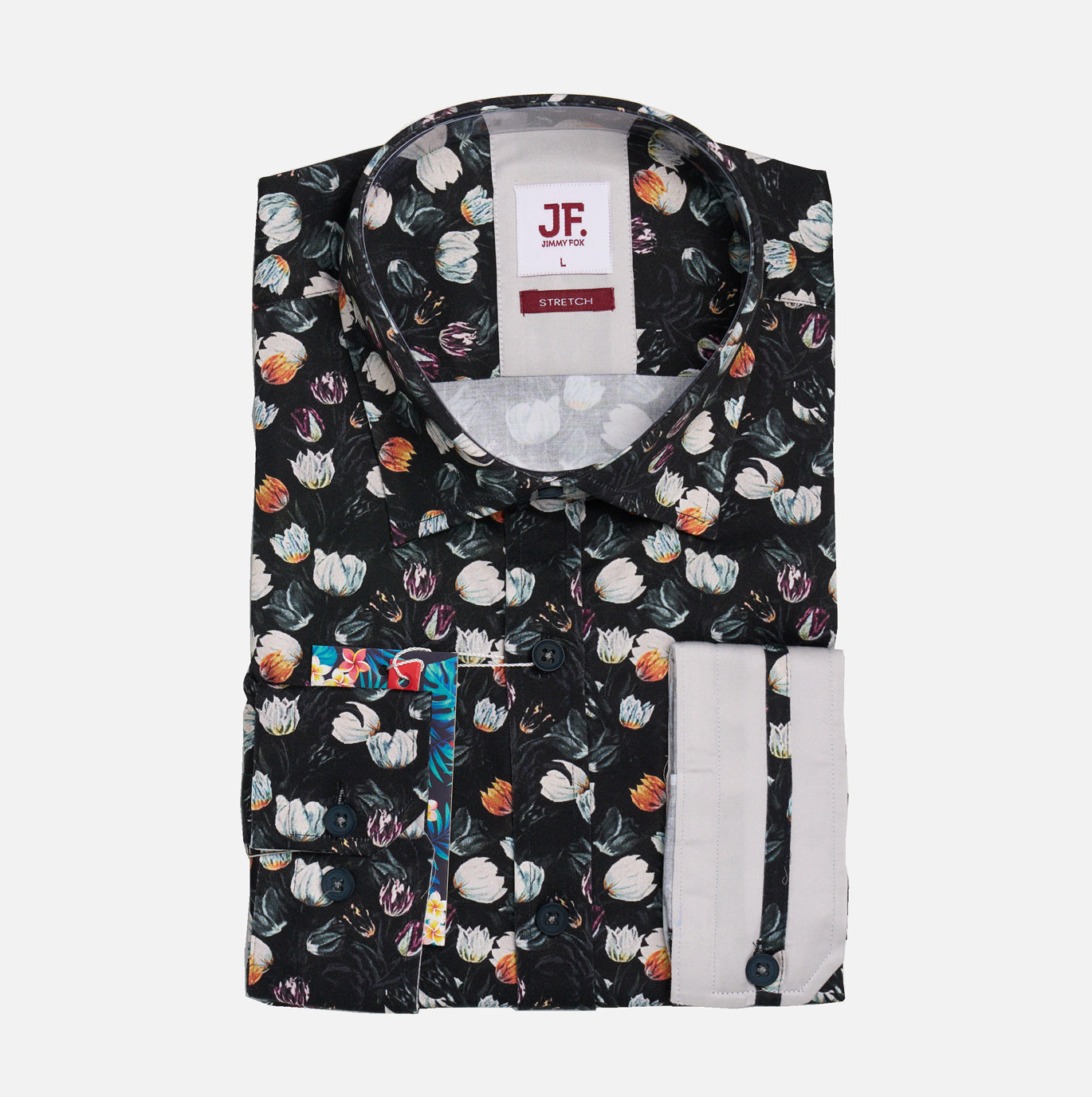 JF2311 Tulip Print Tailored Fit Long Sleeve Shirt