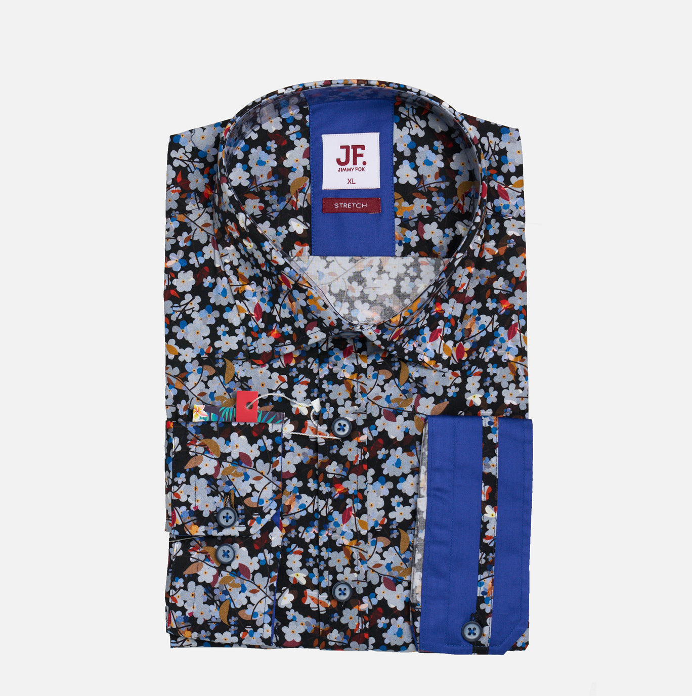 JF2318 Floral Print Tailored Fit Long Sleeve Shirt