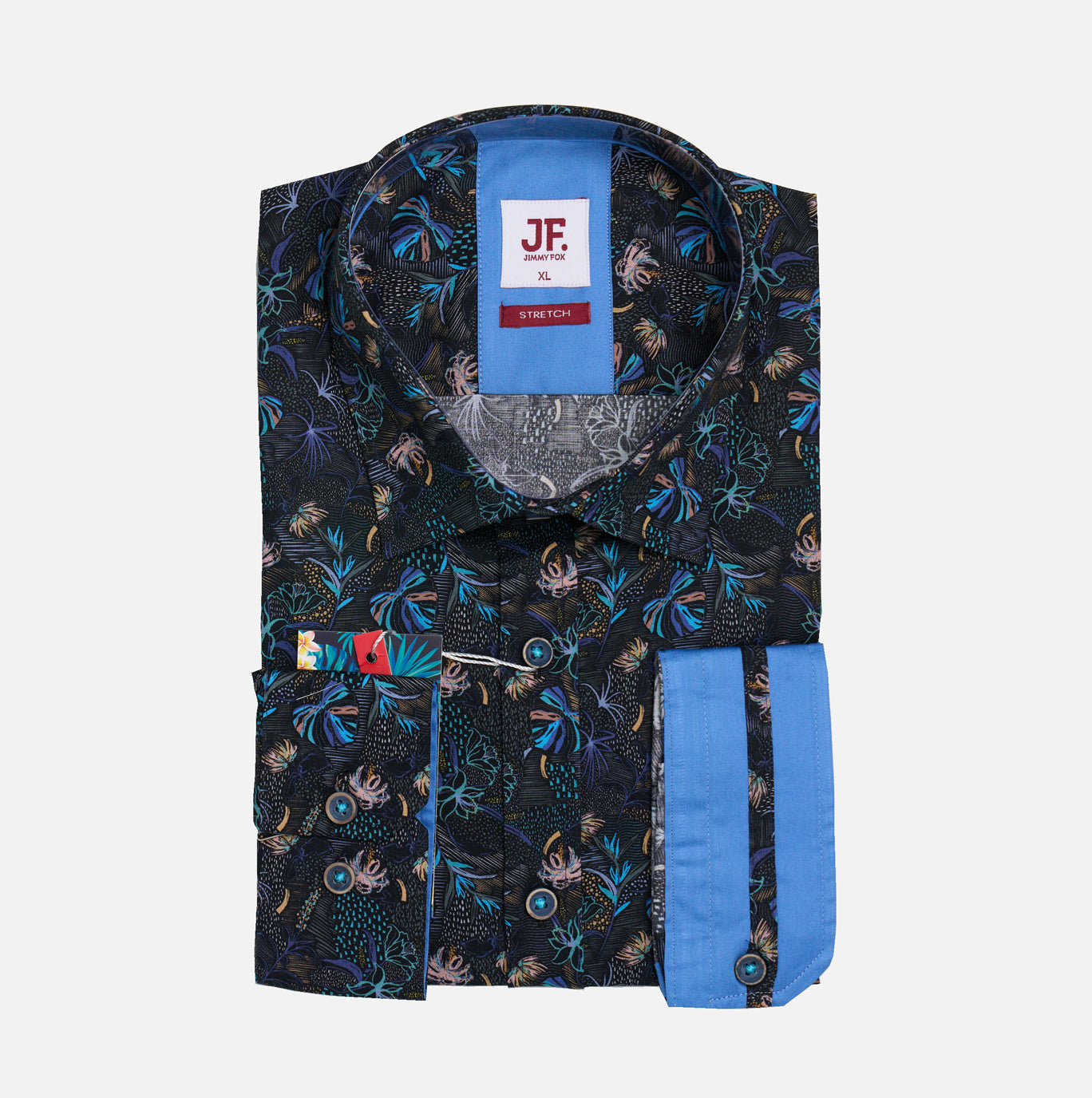 JF2323 Floral Print Tailored Fit Long Sleeve Shirt