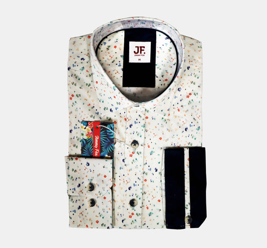 Painter's Print Tailored Fit Long Sleeve Shirt