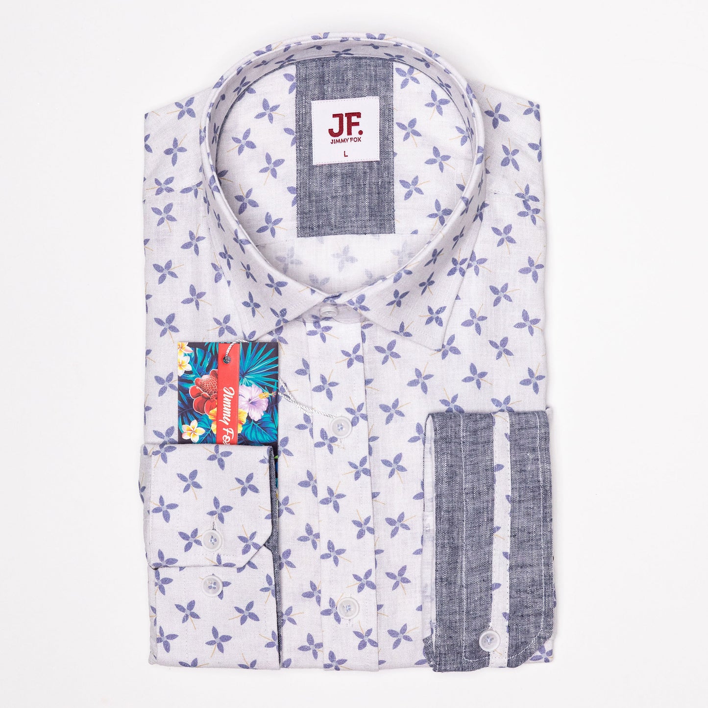 Ipheion Print Tailored Fit Long Sleeve Shirt
