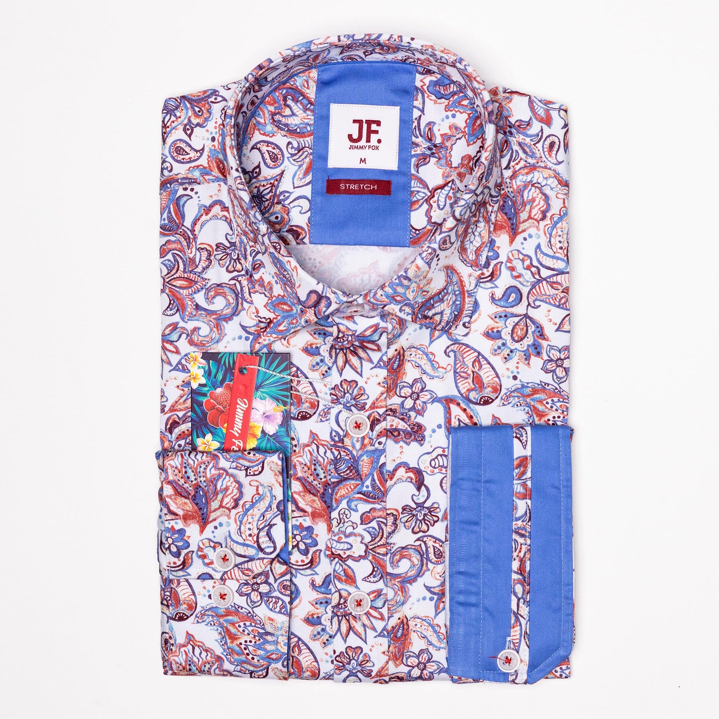 Floral Paisley Print Tailored Fit Long Sleeve Shirt