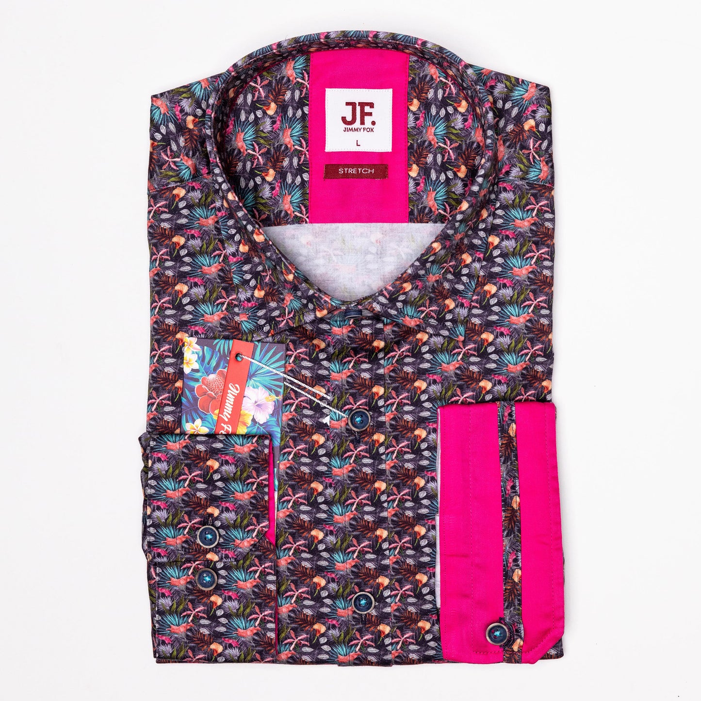 Tropical Dream Print Tailored Fit Long Sleeve Shirt