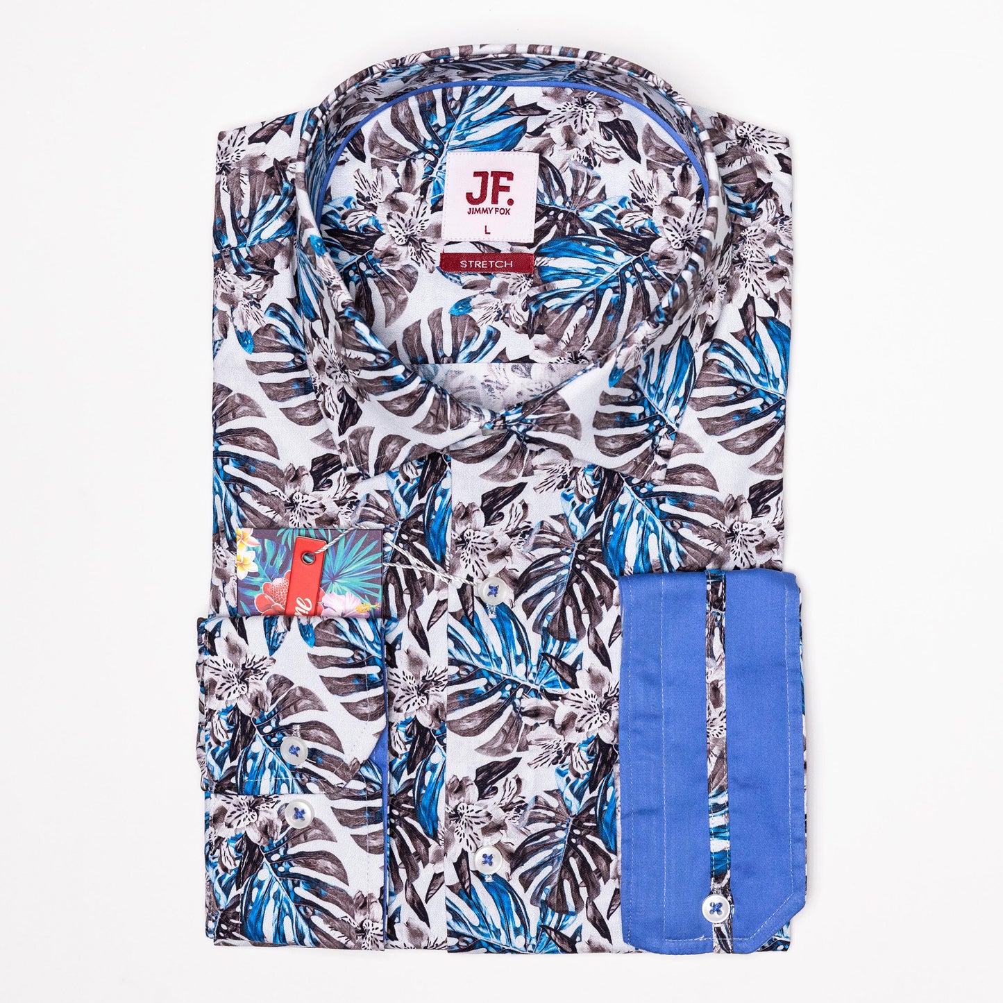 Exotic Deliciosa Floral Print Slim Fit Long Sleeve Shirt