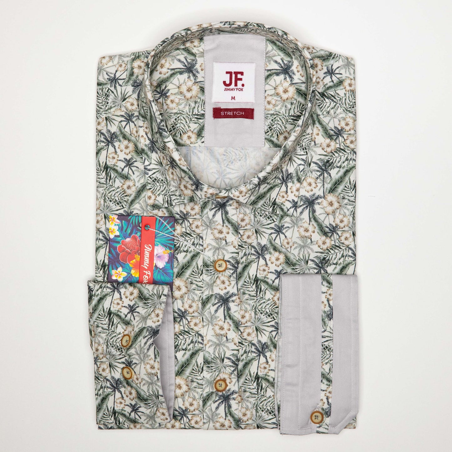 Palms Print Tailored Fit L/S Shirt