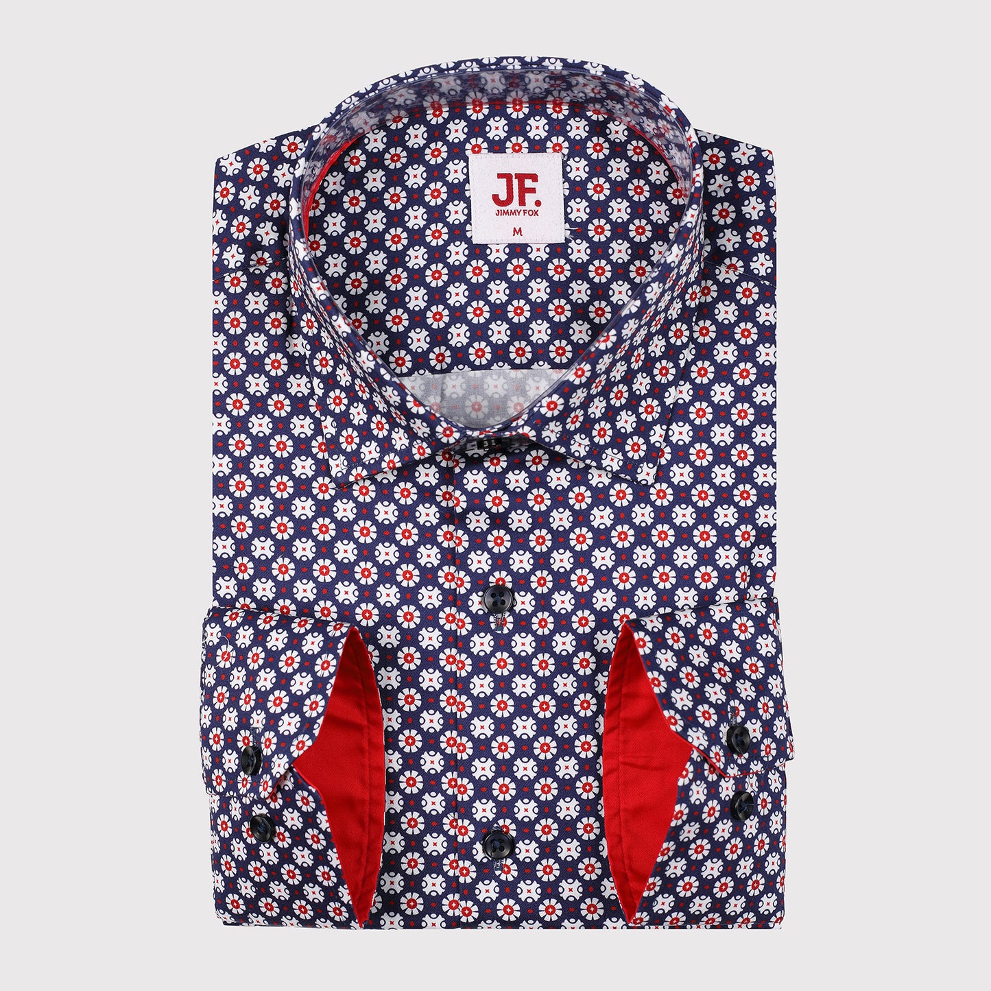 Geometric Print Slim Fit L/S Shirt