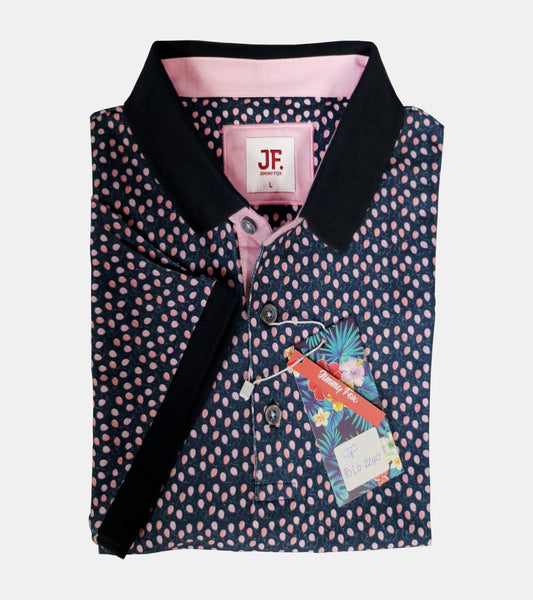 JF2240P JIMMY FOX Mini Balloons Print Short Sleeve Pique Polo