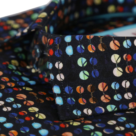 Black Spectacles Print Tailored Fit Long Sleeve Shirt
