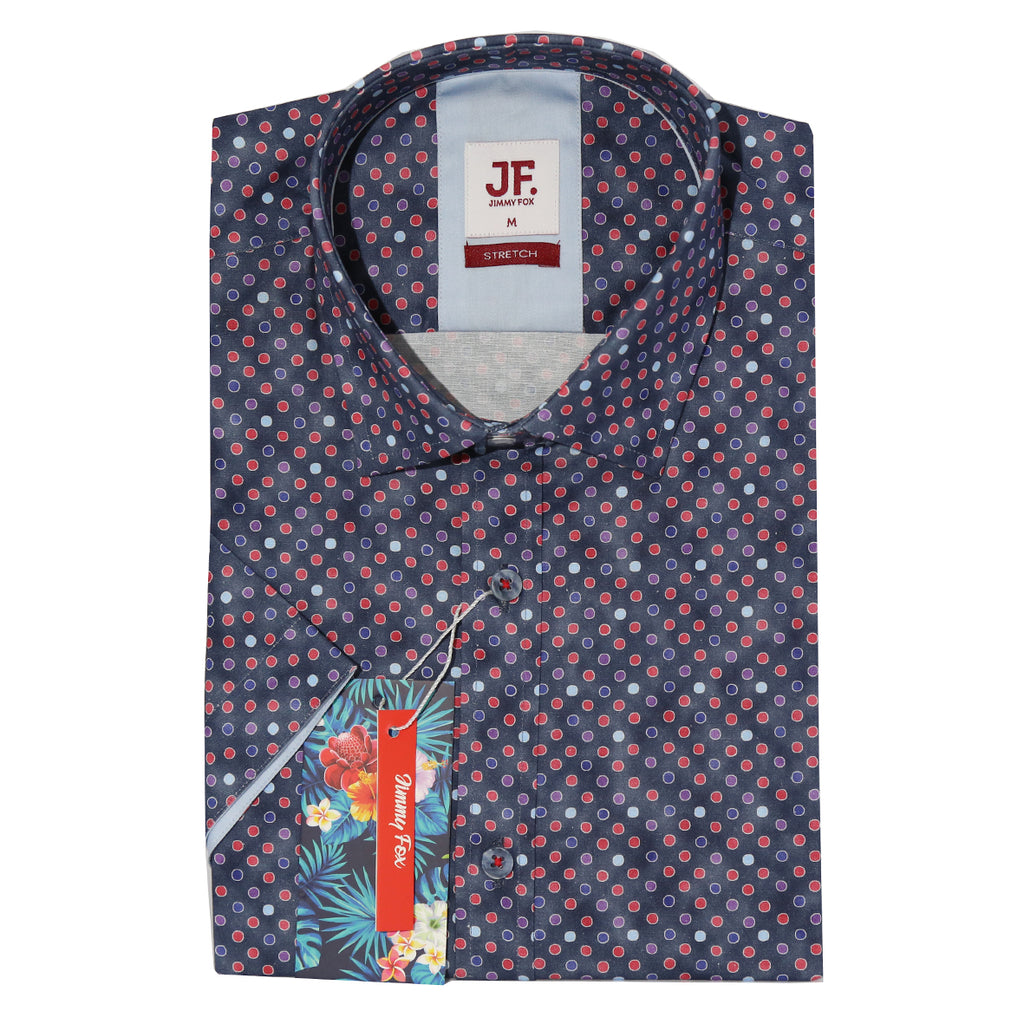 Mini Spot Print Tailored Fit Short Sleeve Shirt