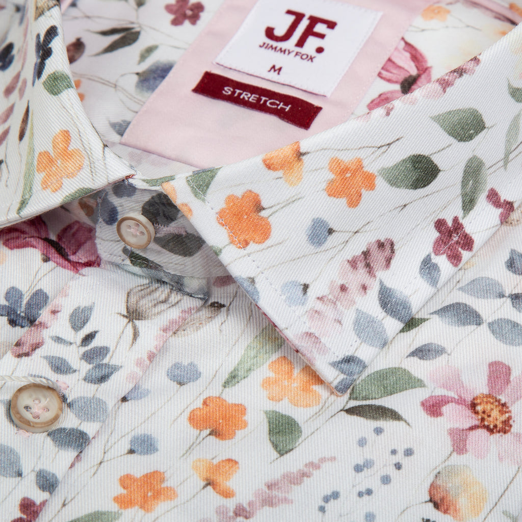 Autumn Print Tailored Fit Short Sleeve Shirt