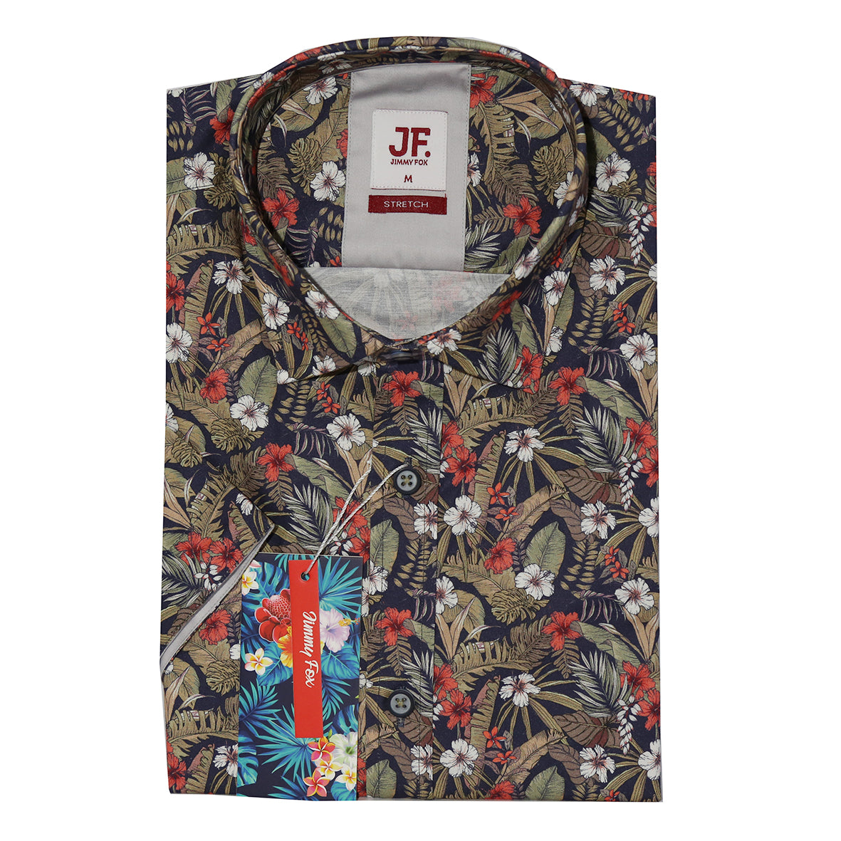 Jungle Print Tailored Fit Short Sleeve Shirt