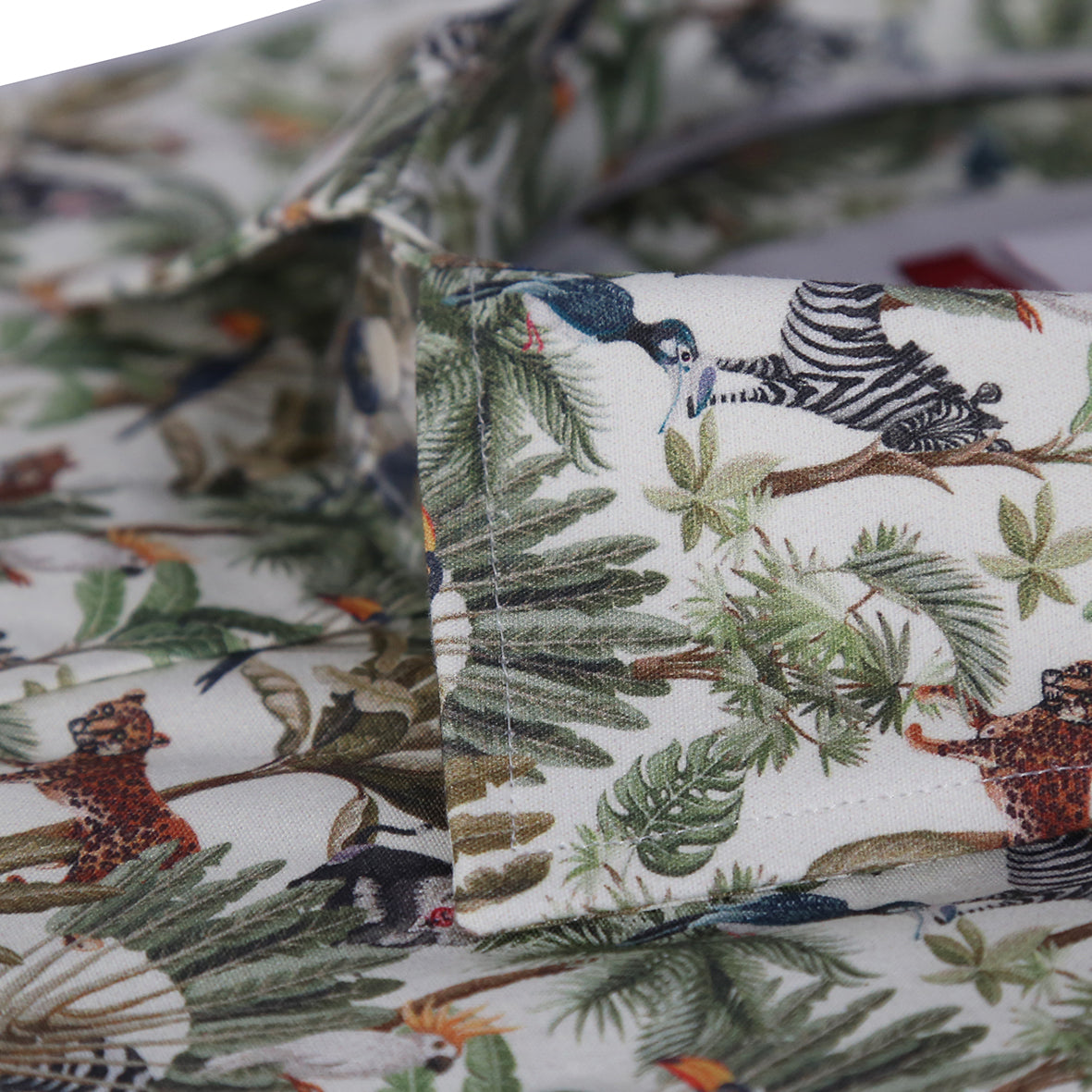 Safari Print Tailored Fit Short Sleeve Shirt