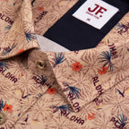 Vintage Hawaiian Print Tailored Fit Short Sleeve Shirt