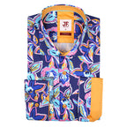 Tropical Night Print Tailored Fit Long Sleeve Shirt