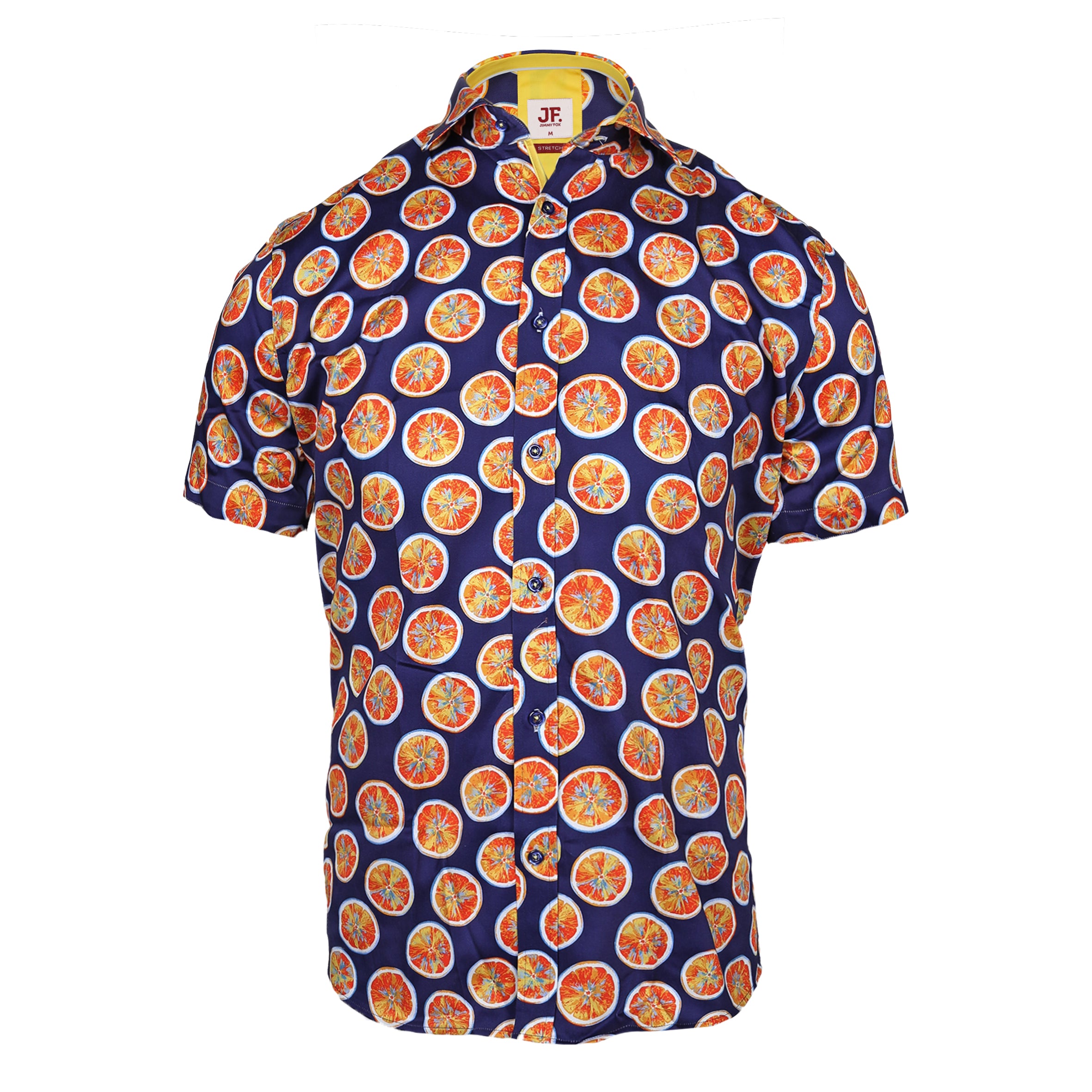 Portocali Print Tailored Fit Short Sleeve Shirt