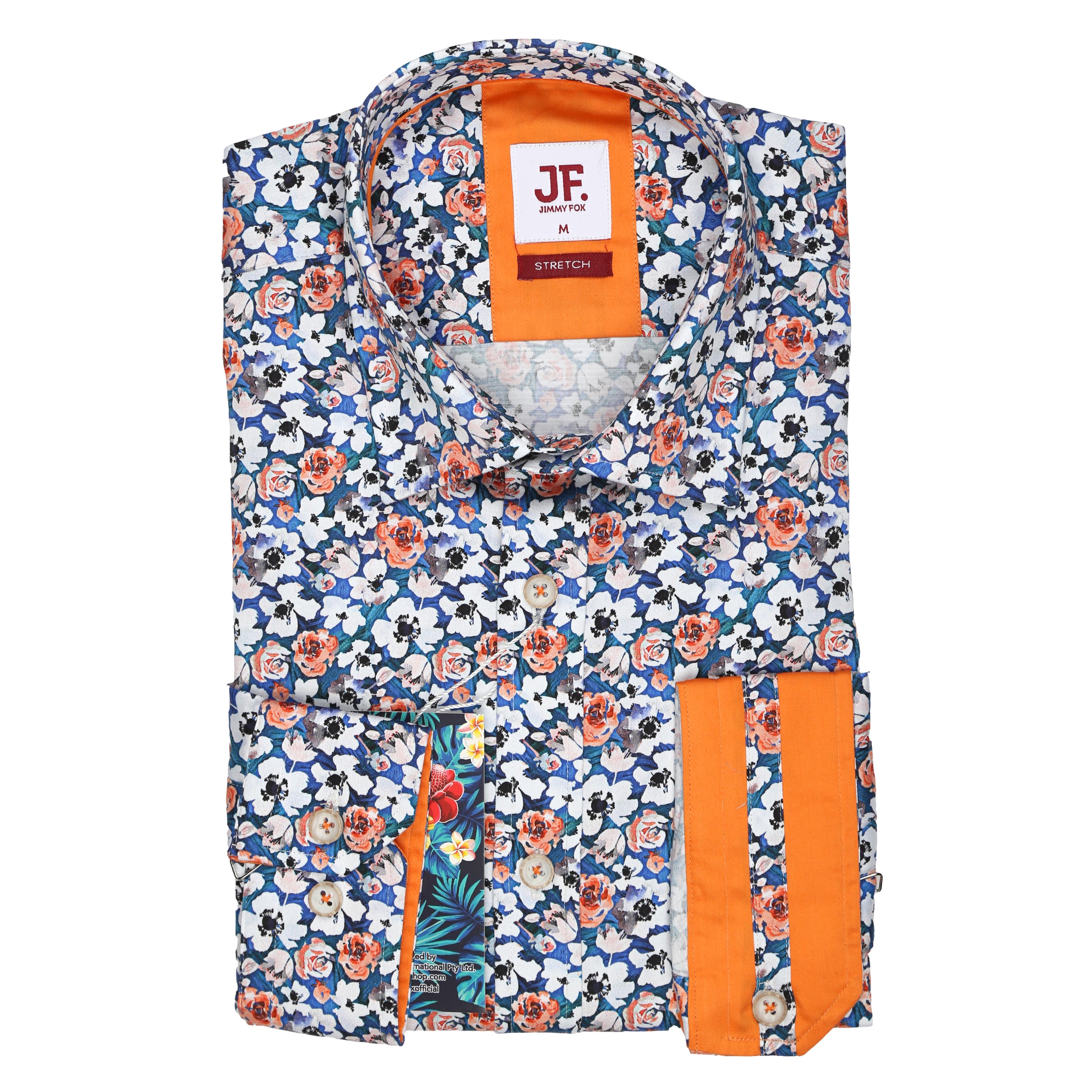 Small Floral Print Tailored Fit Long Sleeve Shirt