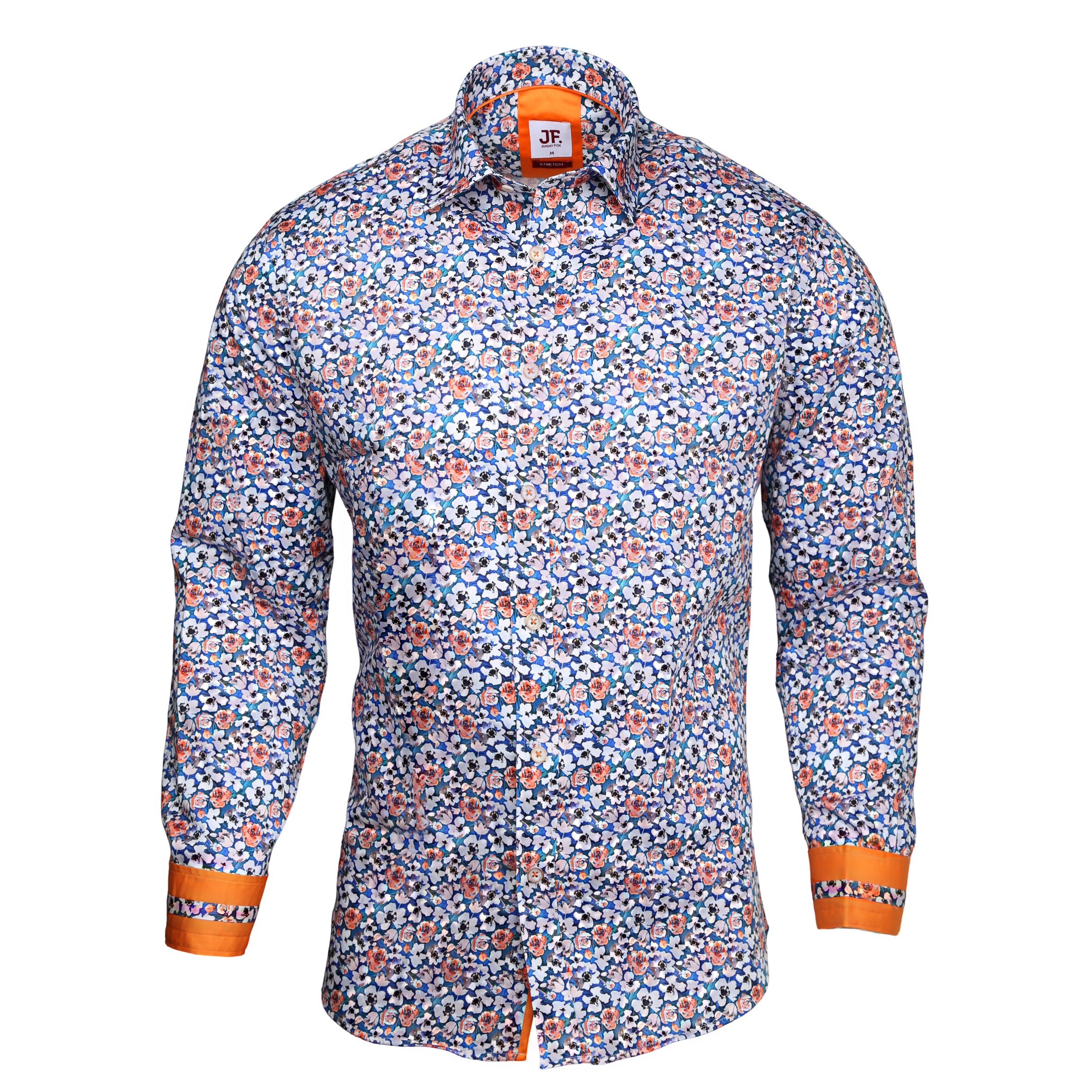 Small Floral Print Tailored Fit Long Sleeve Shirt