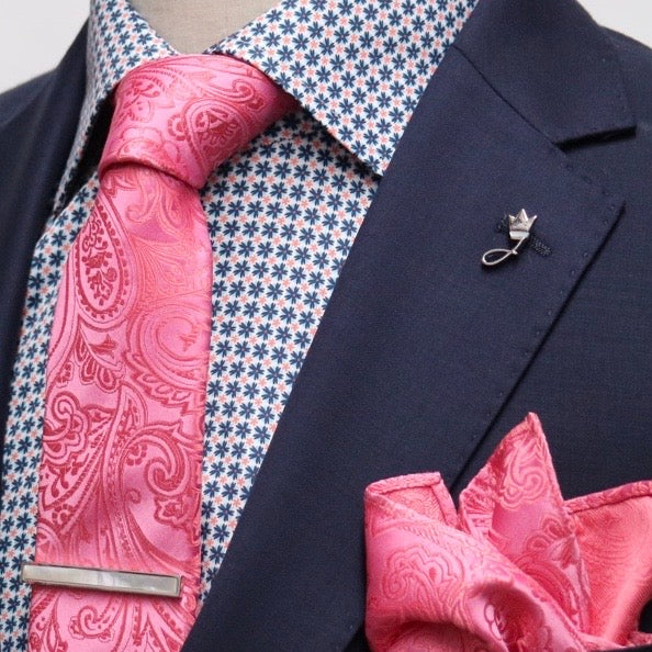 JF849 JIMMY FOX Mini Floral Print Slim Fit L/S Shirt