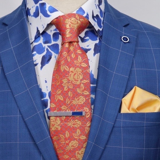 JF842 JIMMY FOX Abstract Floral Print Slim Fit L/S Shirt