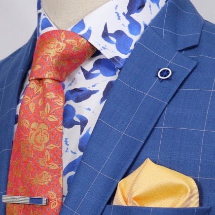 JF842 JIMMY FOX Abstract Floral Print Slim Fit L/S Shirt