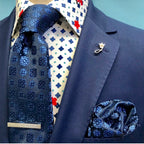 JF824 JIMMY FOX Geometric Print Slim Fit L/S Shirt