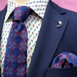 Patterned Print Slim Fit L/S Shirt