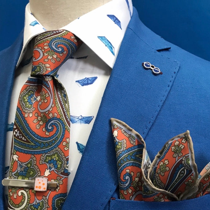 JF814 JIMMY FOX Paper Model Boat Print Slim Fit L/S Shirt