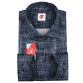 JF080 JIMMY FOX Denim Print Slim Fit L/S Shirt