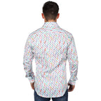 JF170 JIMMY FOX Patterned Print Slim Fit L/S Shirt