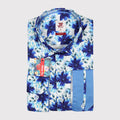 JF2012 JIMMY FOX Floral Print Sateen Stretch Slim Fit L/S Shirt