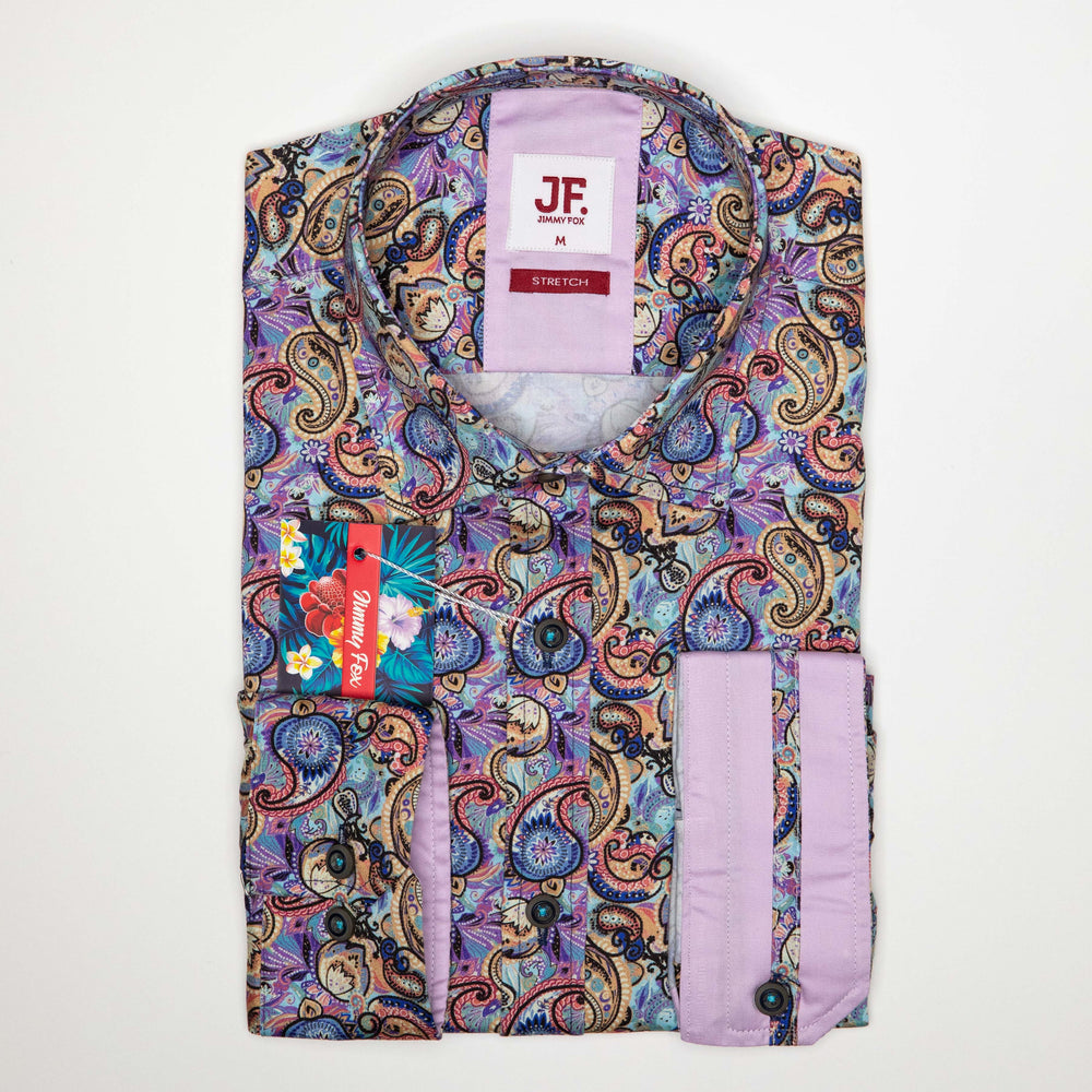 Paisley Print Tailored Fit L/S Shirt
