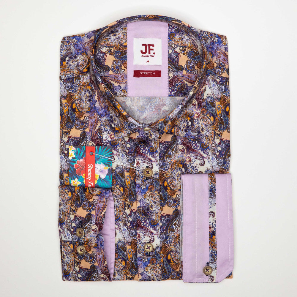 Paisley Print Tailored Fit L/S Shirt