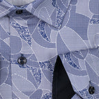 JF308 JIMMY FOX Patchwork Print Slim Fit L/S Shirt