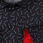 JF313 JIMMY FOX Bobby Pins Print Slim Fit L/S Shirt