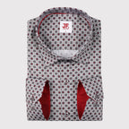 JF357 JIMMY FOX Geometric Print Slim Fit L/S Shirt