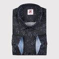 JF359 JIMMY FOX Subtle Leaf Print Slim Fit L/S Shirt