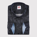JF359 JIMMY FOX Subtle Leaf Print Slim Fit L/S Shirt